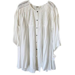 Tasha Polizzi Georgia white knit floral embroidered western boho relaxed romanti